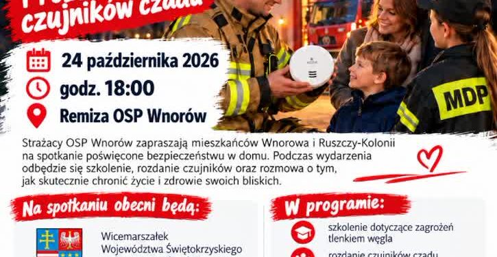Wnorów: Darmowe czujniki czadu i profesjonalne szkolenie z bezpieczeństwa