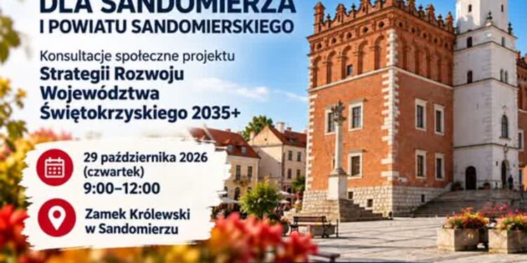 Sandomierz: Otwarte konsultacje społeczne dotyczące projektu Strategii Rozwoju Województwa Świętokrzyskiego 2035+