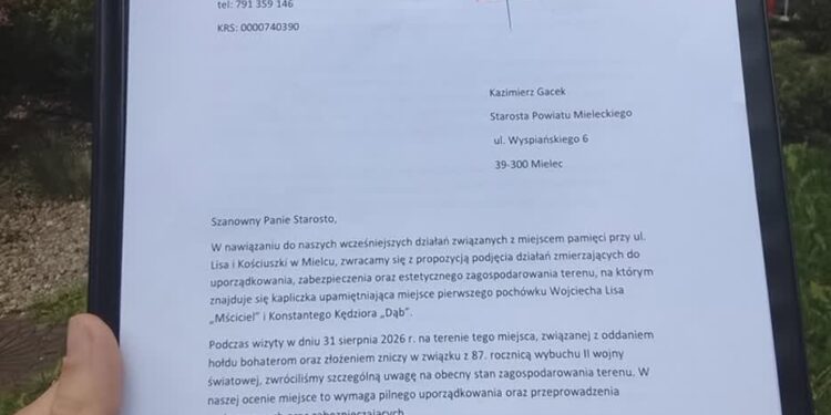 Mielec: Chcą stworzenia niewielkiego, godnego i estetycznego miejsca pamięci
