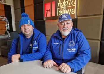Rozmowa. Wiceprezes KS Bodymors Tarnobrzeg Mariusz Myszkowski oraz przedstawiciel klubu Andrzej Wartoń