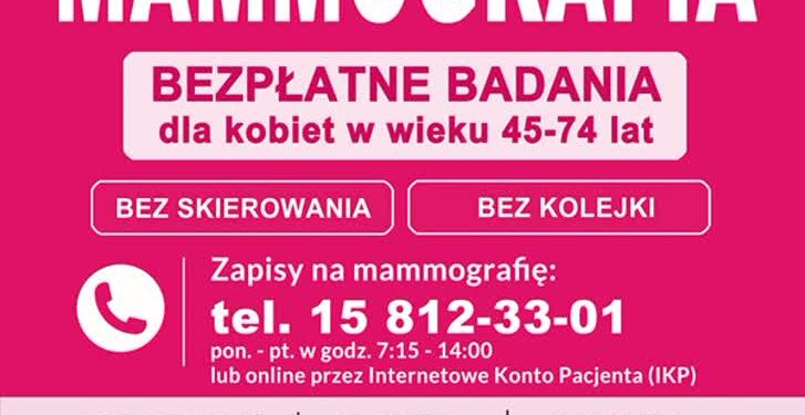 Tarnobrzeg. Mammografia i dodatkowe badanie krwi. Szpital przedłuża „Różowy Październik”